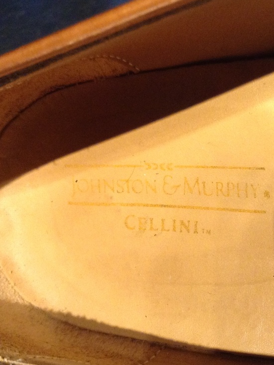 Johnson & Murphy Cellini Men\'s 13M Brown Leather Tassel Loafers Made Italy VGC main image 8